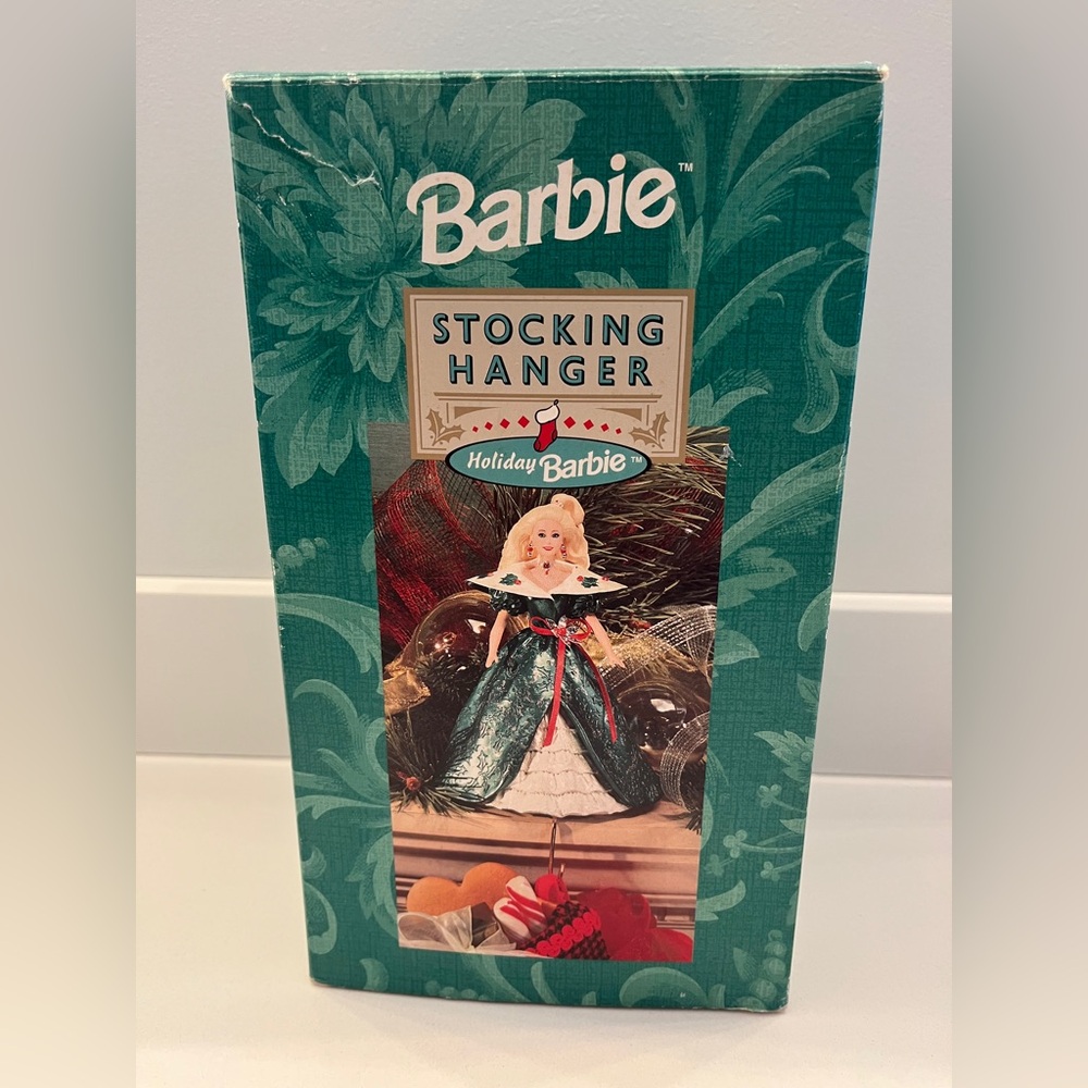 Vintage 1996 holiday Barbie stocking holder